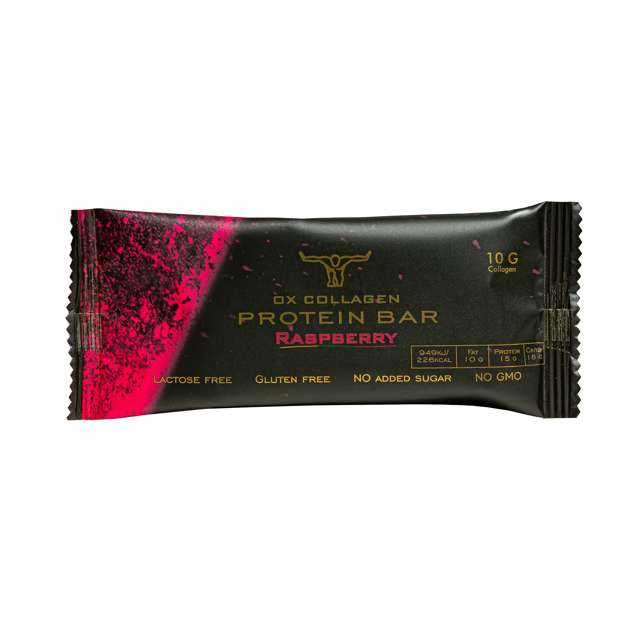 Ox Collagen proteinbar (hallon)